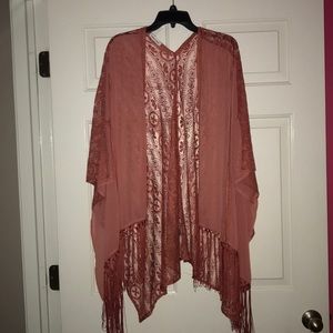 EUC Maurices Kimono Shrug Lace Plus One Size